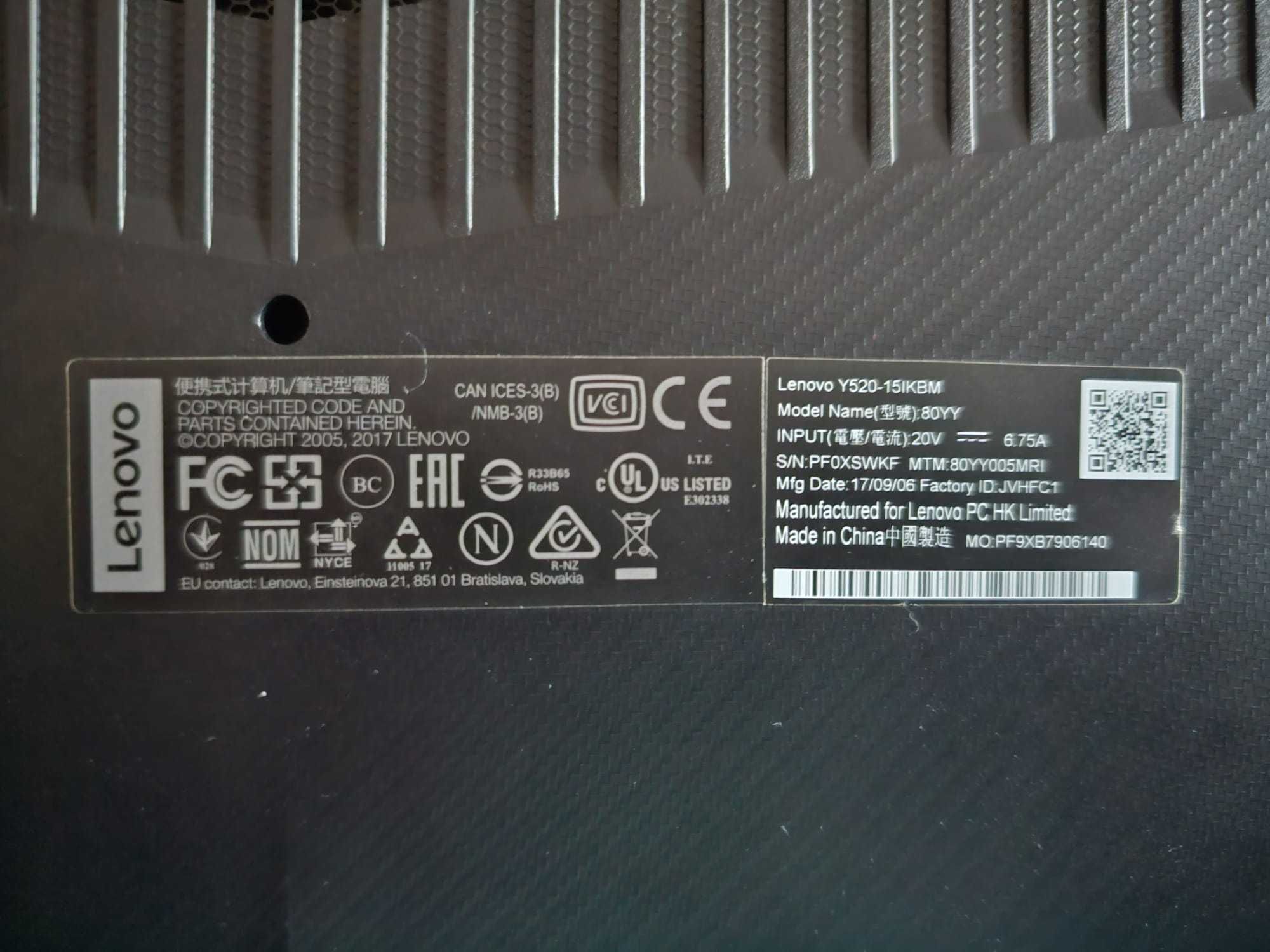 Lenovo Legion Y520-15IKBM - Gaming