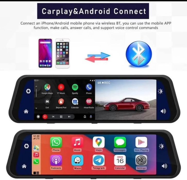 Camera auto 4k cu CarPlay și gps