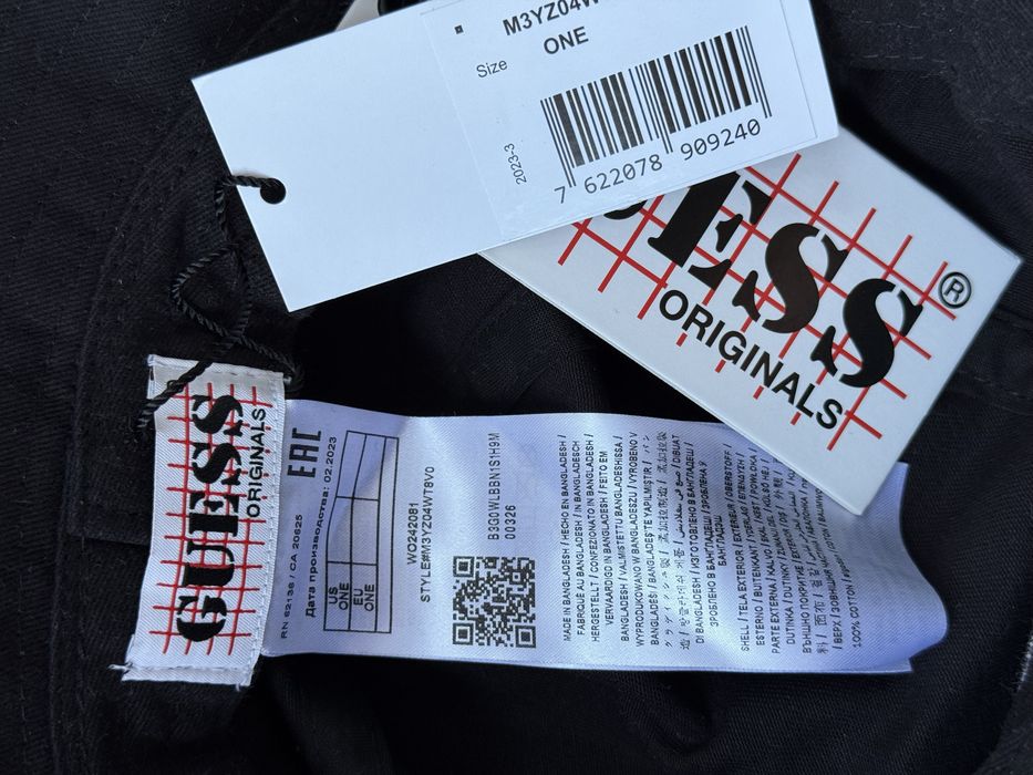 Guess palarie unisex neagra cu logo brodat bumbac marime one size noua