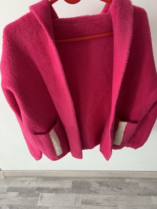 Дамска кашмирена жилетка в цикламено