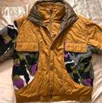 Camo Portocaliu Mov Negru Geacă Pufoasă Puffer Jacket Mǎrimea L
