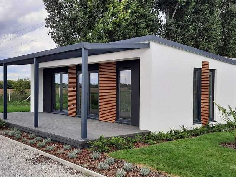 Case modulare pe structura metalica, cabane tip A la cheie