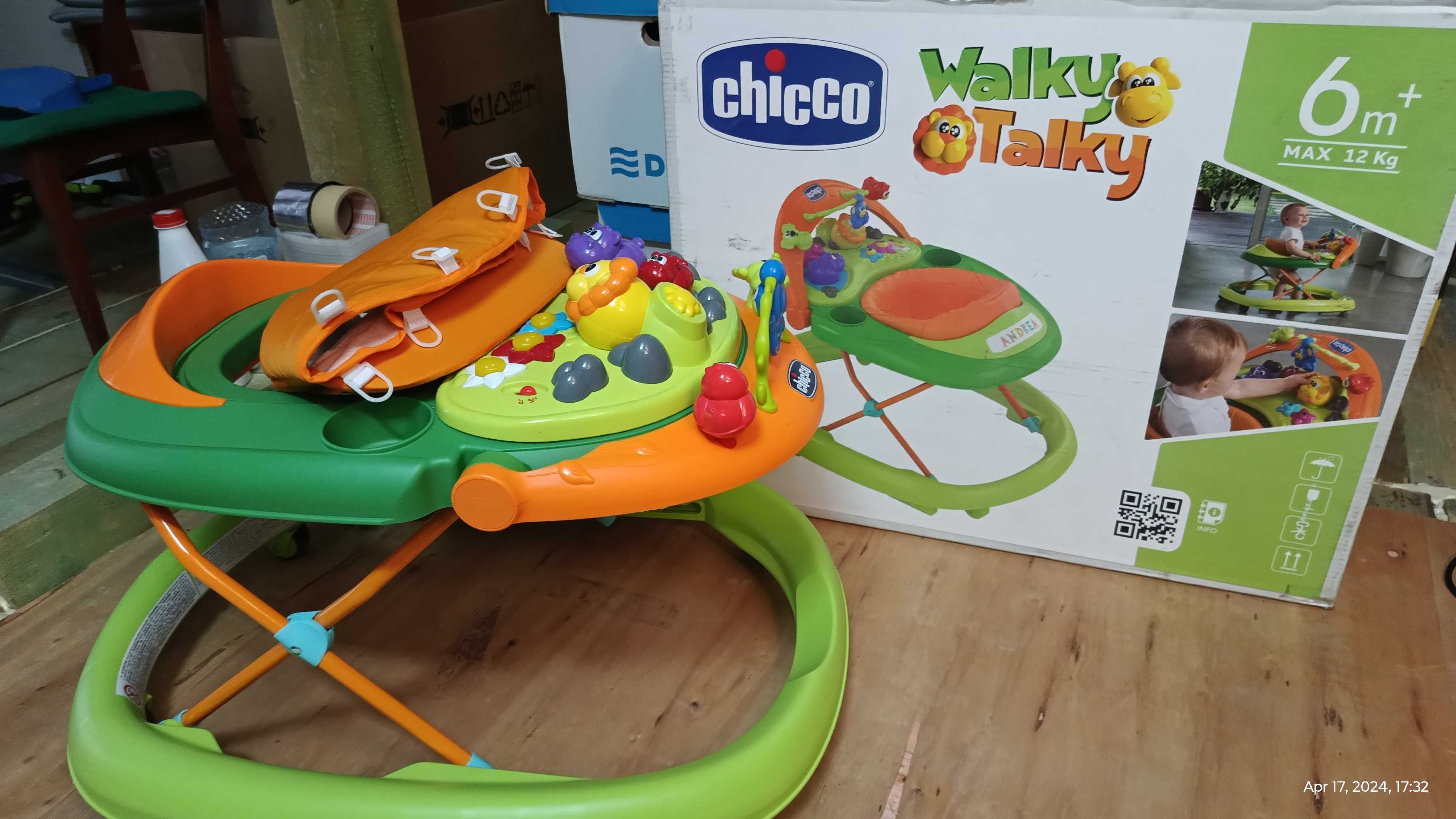 Premergator Chicco Walky Talky Green Wave, 6 luni+