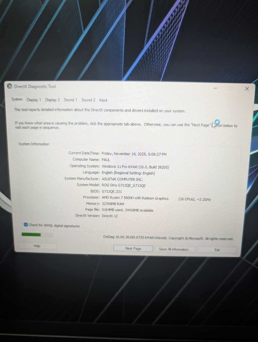 Laptop ASUS ROG G713QE, Ryzen7 5800H, 32GB, 512GB SSD, RTX 3050 Ti 4GB