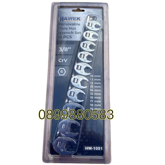 Комплект 10бр ключове пачи крак -10-19мм - HW-1051 HAWEK