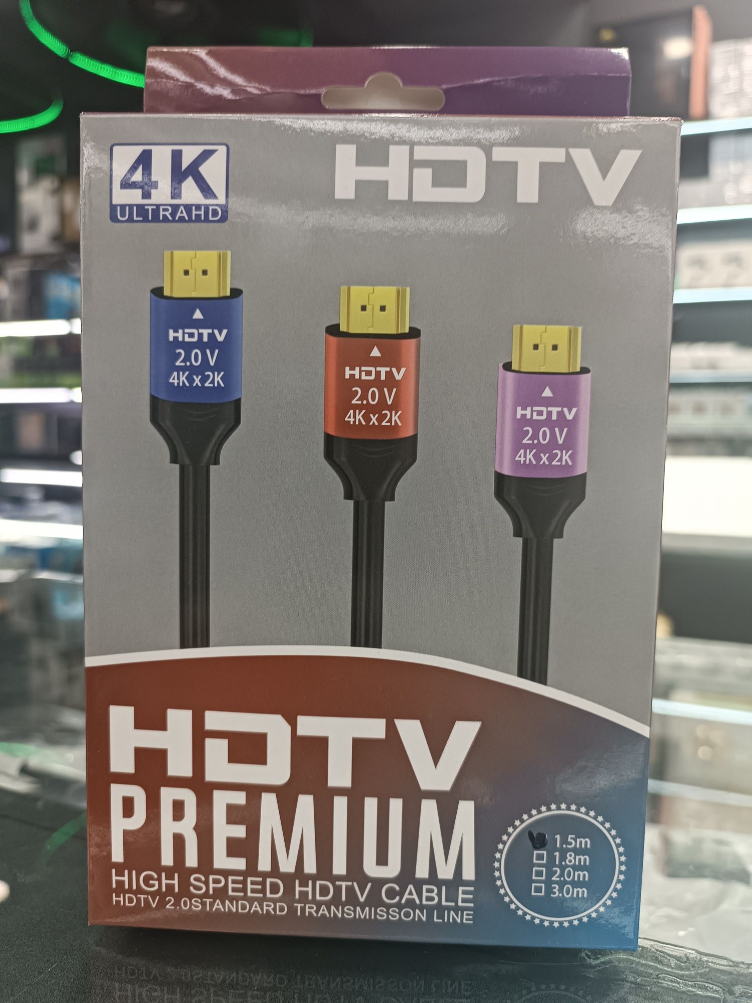 Акция! Кабель hdmi 1,5 метр /4 k (2.0 v)