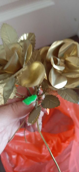 Месингова рамка за снимка ,коне пост.за  ножове,рози комплект