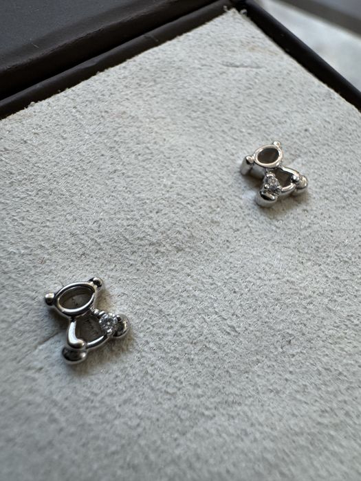 Cercei aur alb Teilor pentru bebelusi