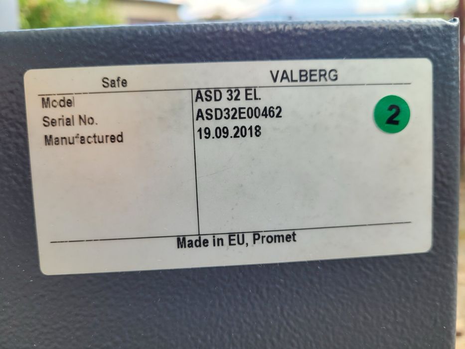 Метален депозитен сейф Valberg ASD-32 EL