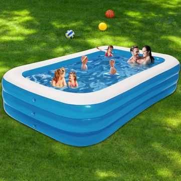 Piscina gonflabila pentru copii si adulti, PVC, 210x135x56 cm XXL