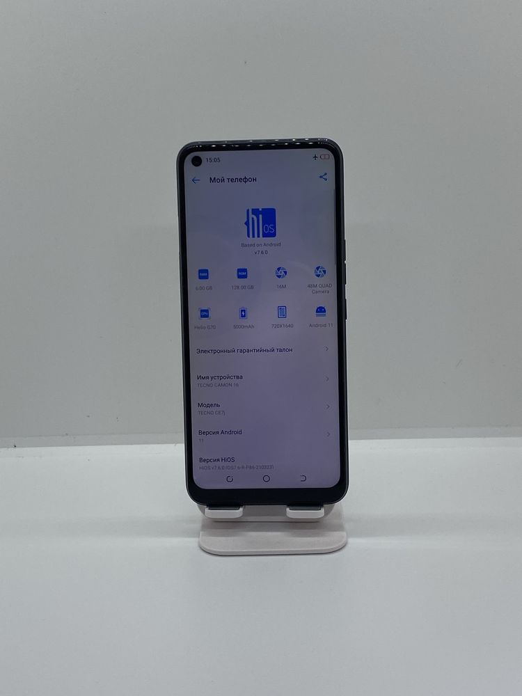 Tecno camon 16 128 Gb
