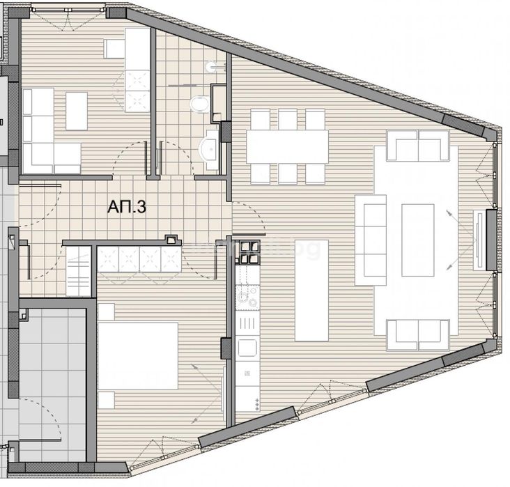 Продава тристаен, €171090, 109кв.м. в Овча купел