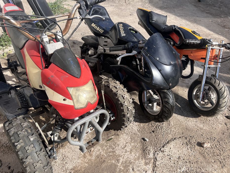 Детский квадроцикл и мотоциклы 50куб и остальное