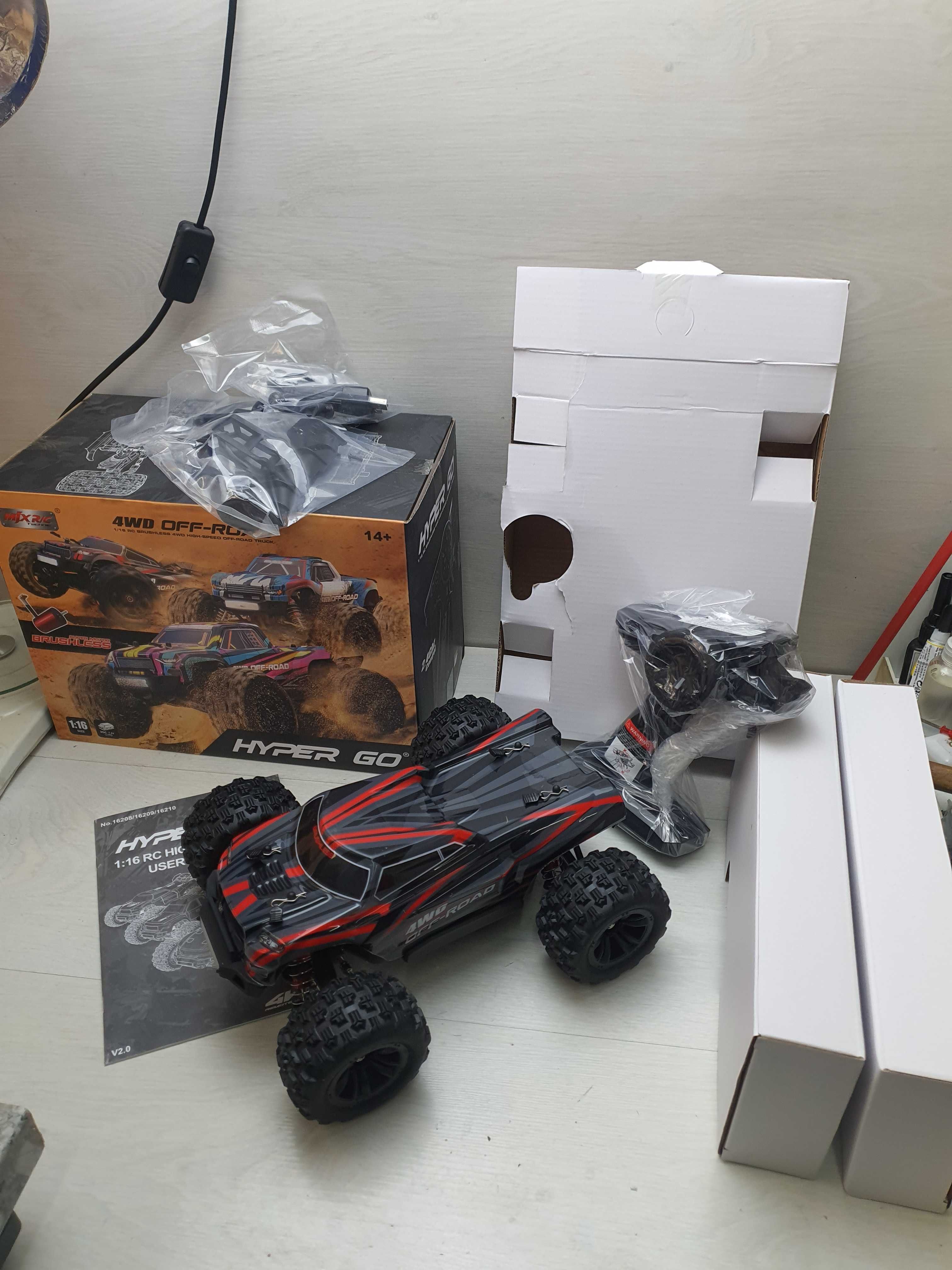 RC Количка MJX Hyper Go 16210 70KM/H Brushless RC Car Offroad Пикап