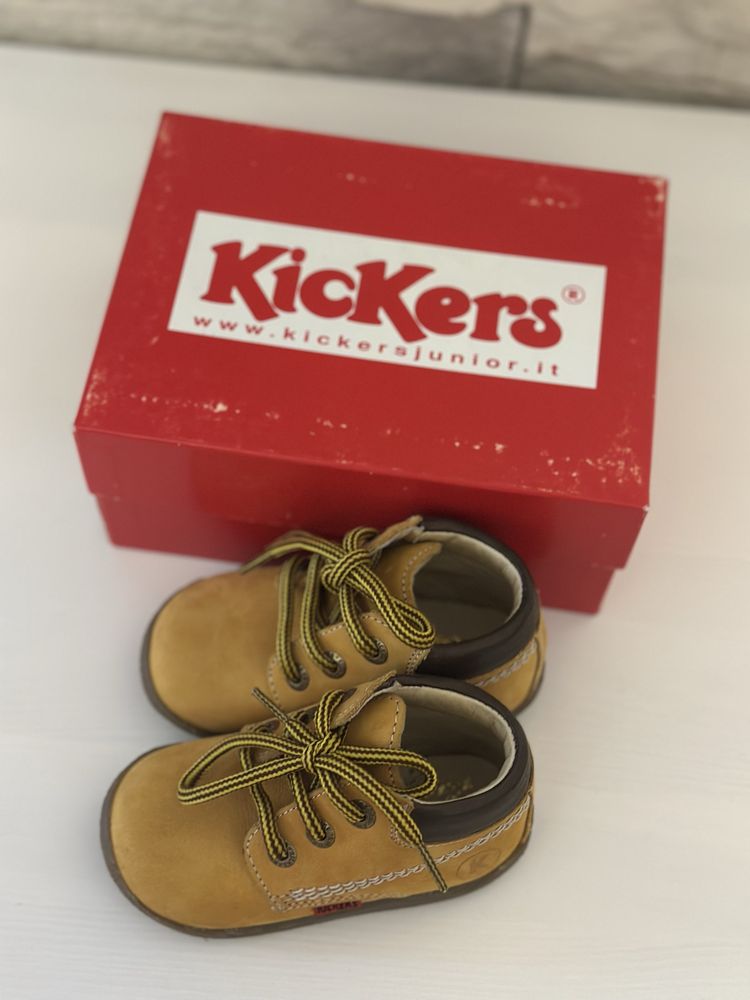 Ghete unisex copii din piele Kickers