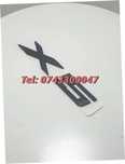 Emblema Sticker 3d Abs Hayon Bmw X5 Negru Mat