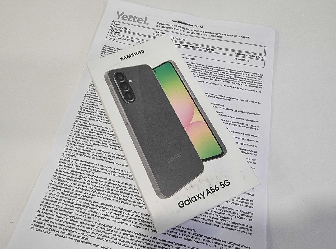 Samsung A56 Нов три години гаранция