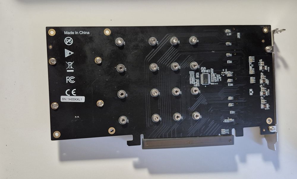 Inateck PCIe x16 to M.2 Card, 4 NVMe SSD