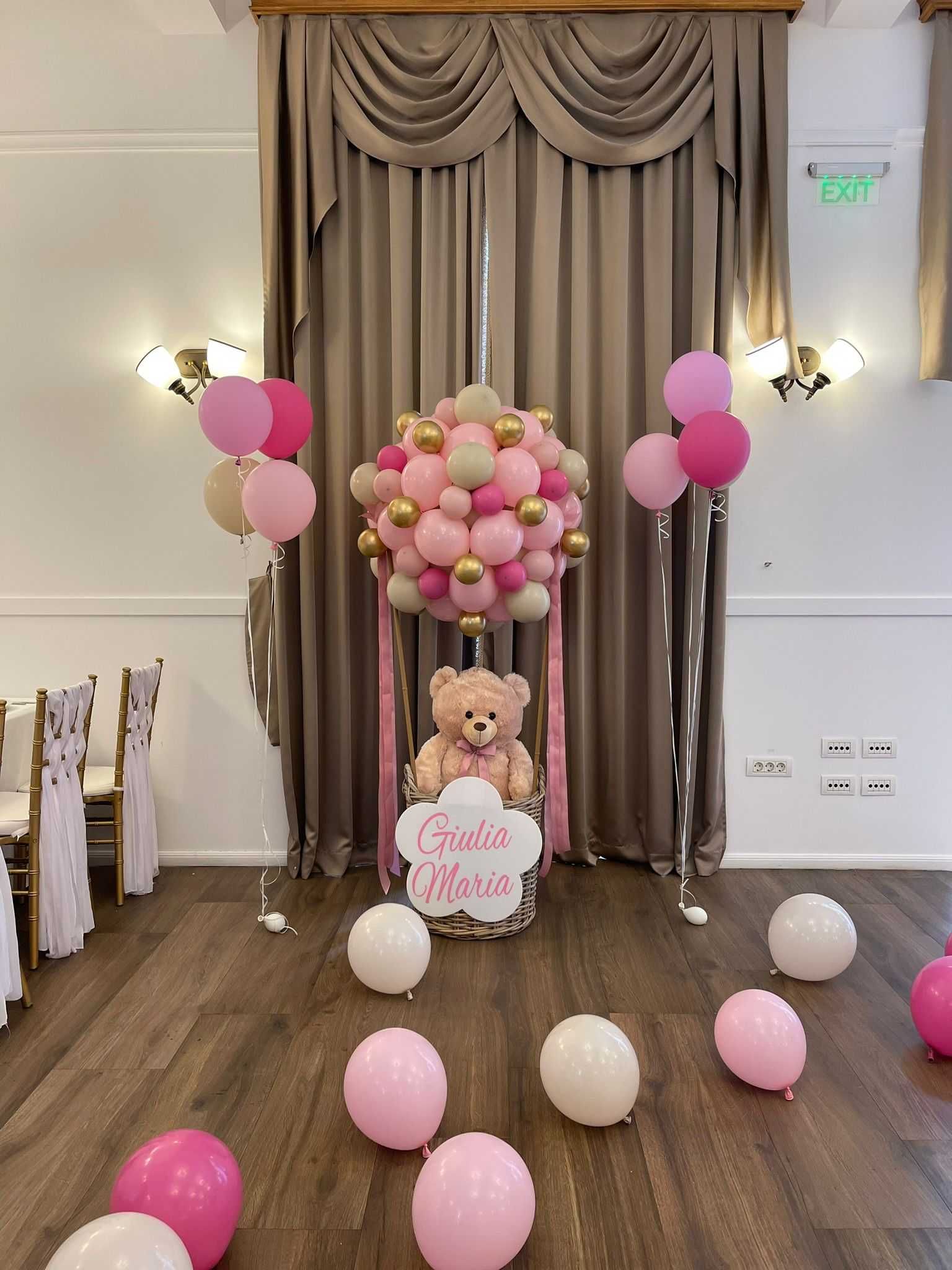 Decor din baloane Welcome Baby Panou baloane photocorner photowall