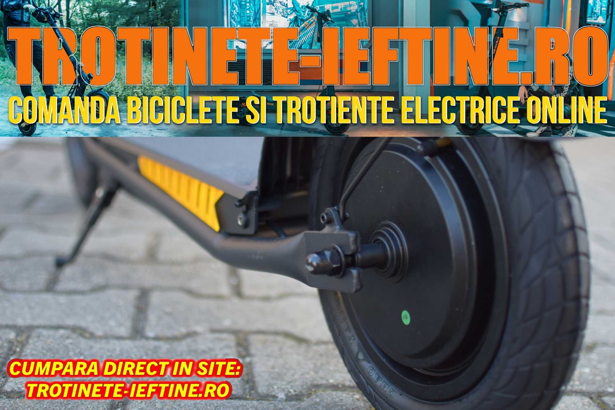 Trotineta Electrica S4 - Roti Late, 15Ah, Viteză Maxima 40 Km/h