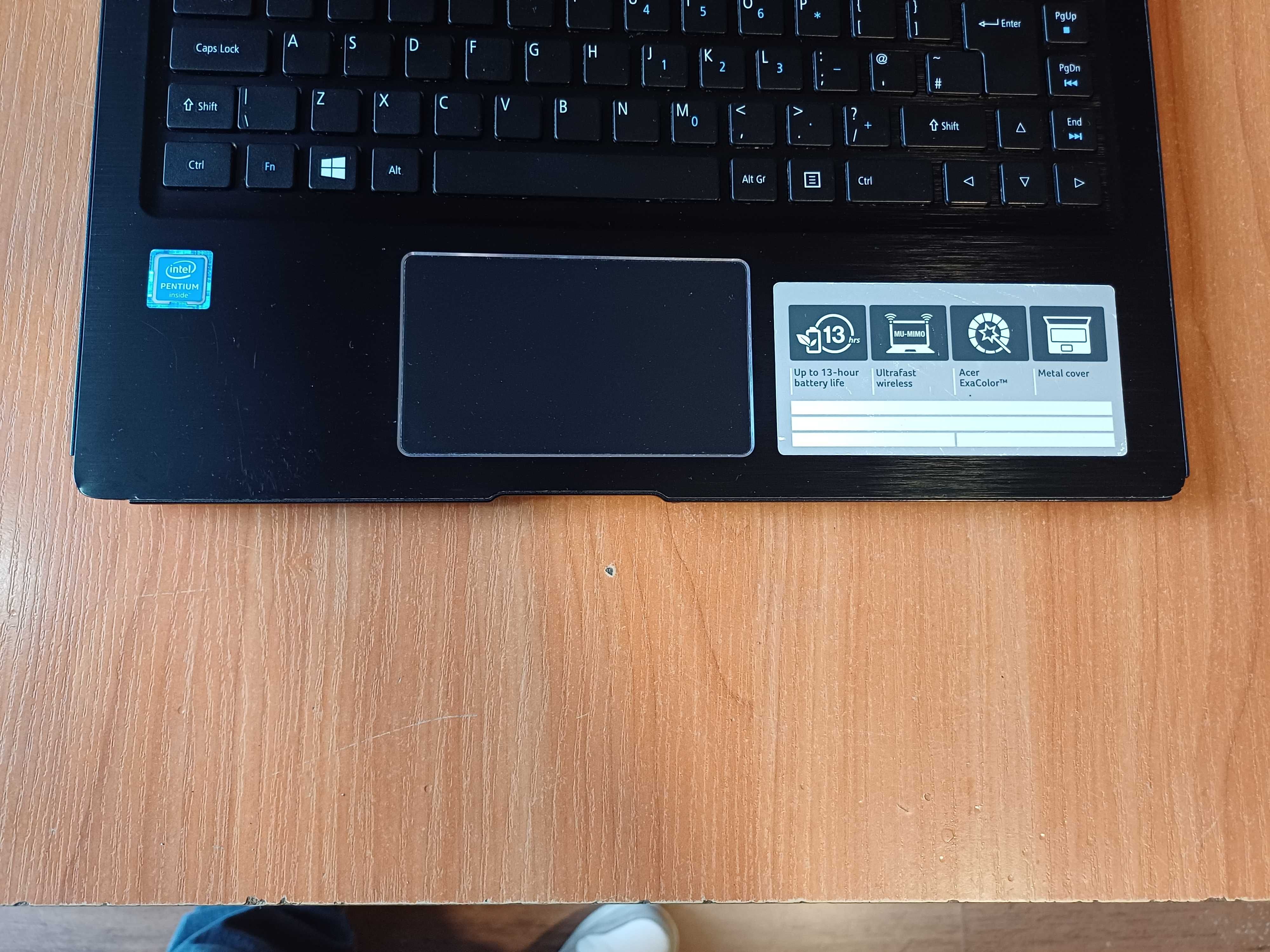 14'Acer Swift 4x2.56Ghz/4GB-RАМ/64GB SSD - батерията 10 часа