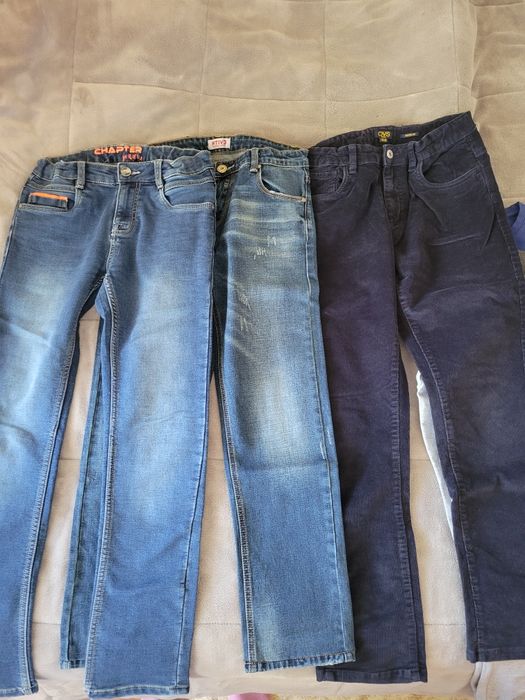 Blugi/pantaloni trening băiat 11-12 ani(152cm)lot haine