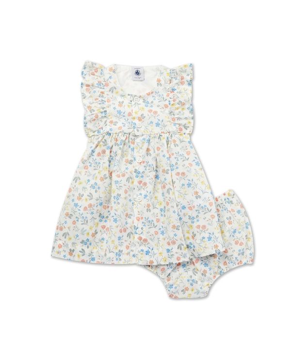 Petit bateau двойка, платье и трусики. Костюмчик для девочки Франция.