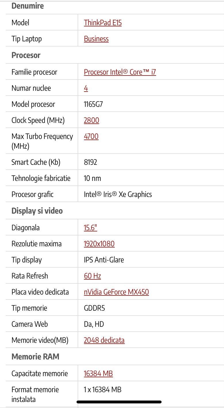 Laptop Lenovo ThinkPad E15 Gen 2