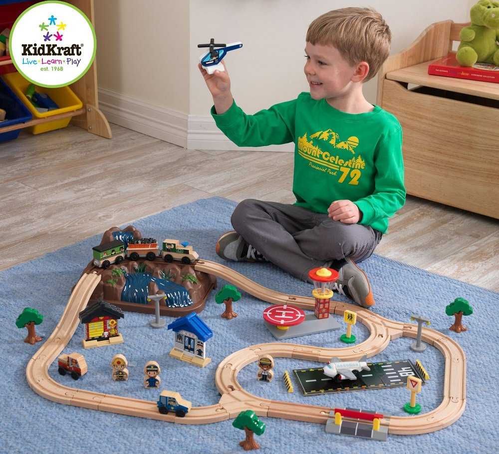 Set Trenulete din lemn de joaca pentru copii