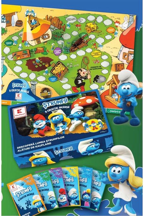 Vand colectie strumfi cu album