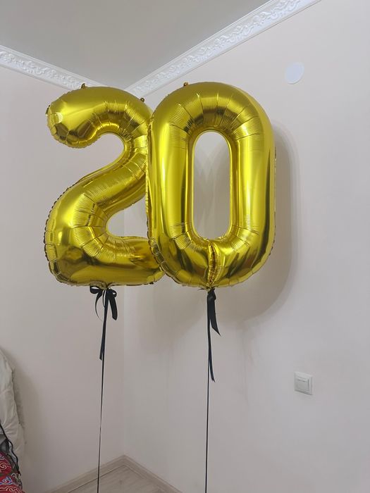 Шар гелевый цифра 20