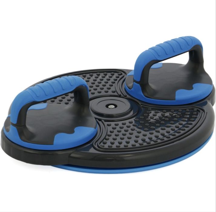 Set push-up twister, Dynamic, culoare negru/albastru, dia. 48 cm