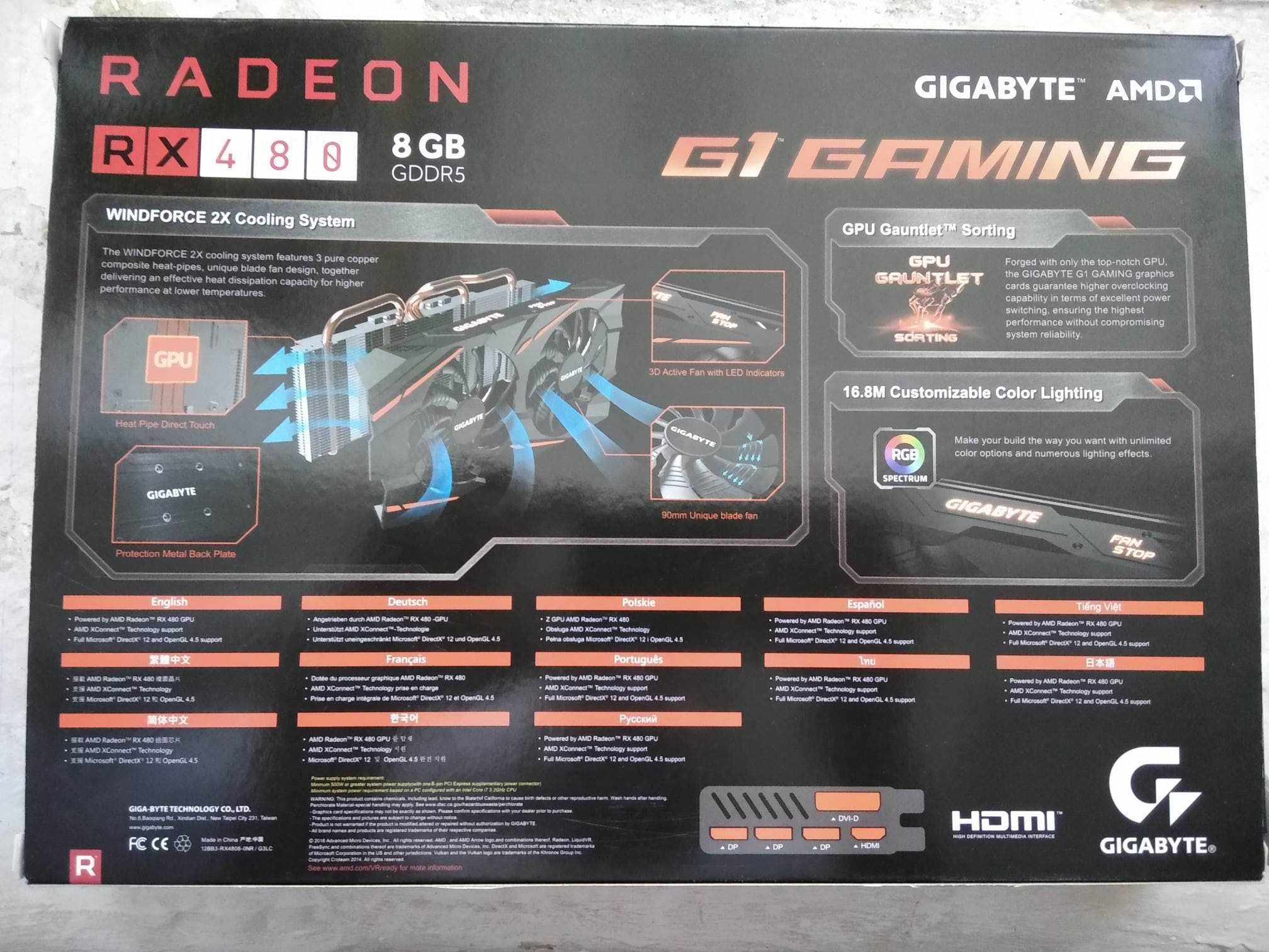 Amd Gigabyte Rx 480 G1 Gaming 8gb