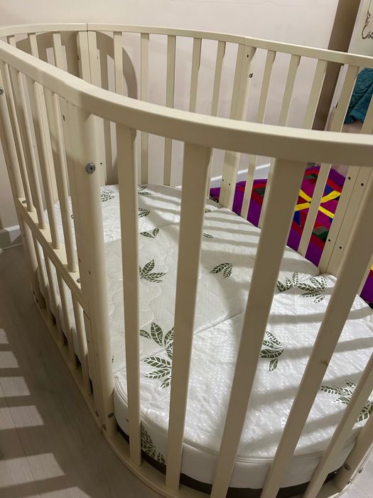 Манеж трансформер с матрасом цвет айвори