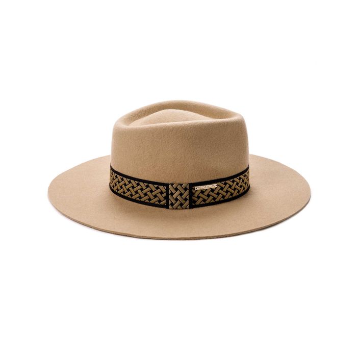 Palarie Fedora Bej Lana Dadarlat