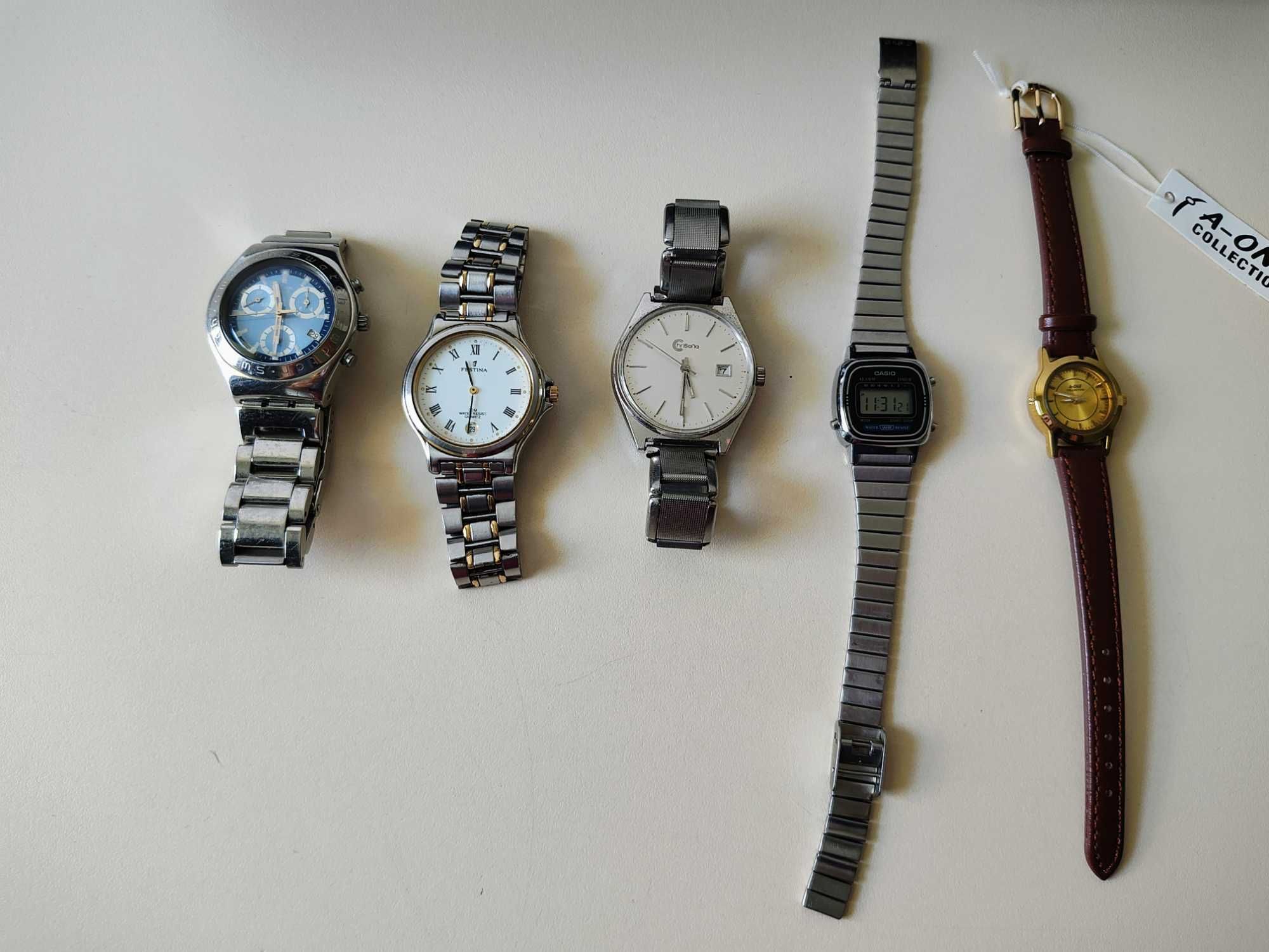 Лот от часовници Swatch Kenneth Cole Festina Casio Lineage Emit