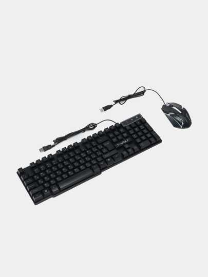 Игровая клавиатура и мышка TWOLF TF200, с RGB подсветкой