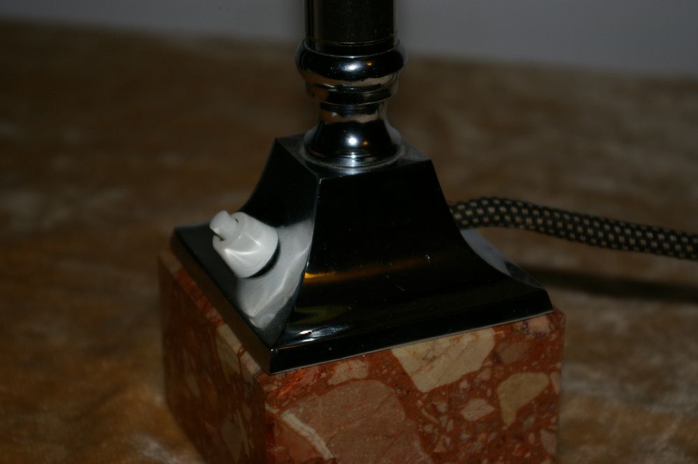 Vand lampa de birou Art deco,combinatie deosebita intre crom si marmur