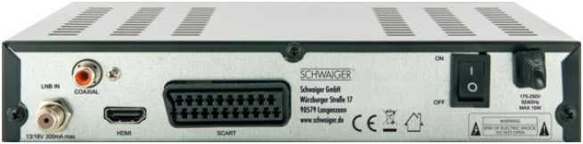 Receptor satelit tv SCHWAIGER DSR576HD HDMI 1080i