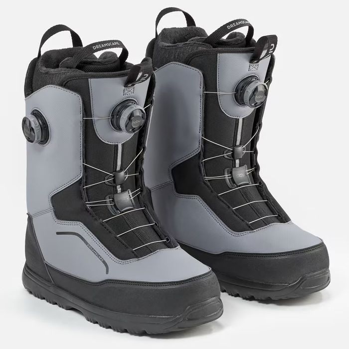 Boots snowbord rotita dubla  SNB900 gri adulți  DREAMSCAPE