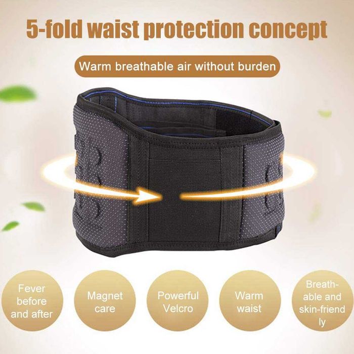 Centura lombara magnetica 24 magnet ajustabila marime XXL unisex 110cm