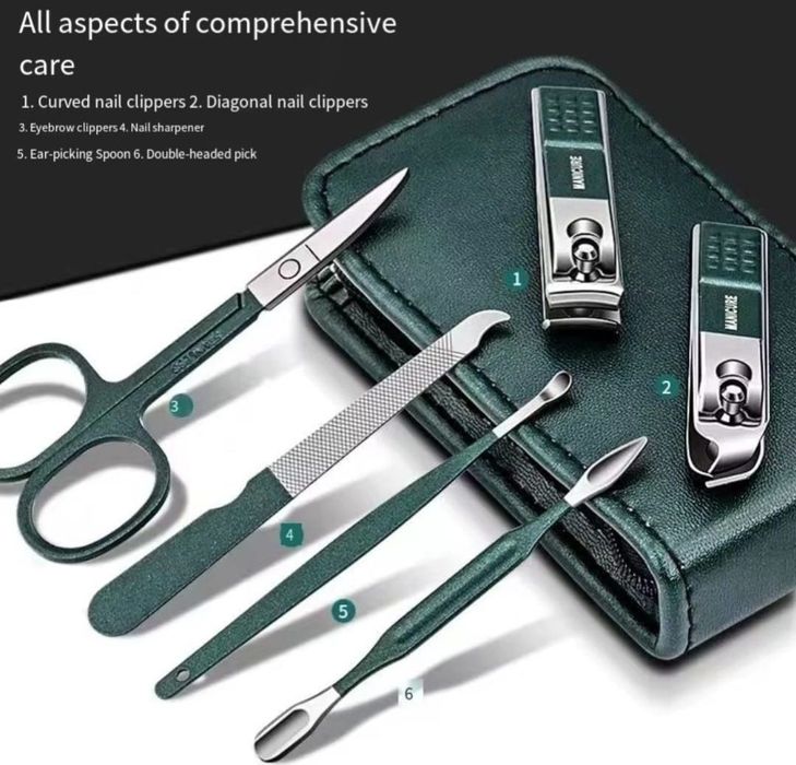 Trusa unghii, trusa manichiura pedichiura 6in1