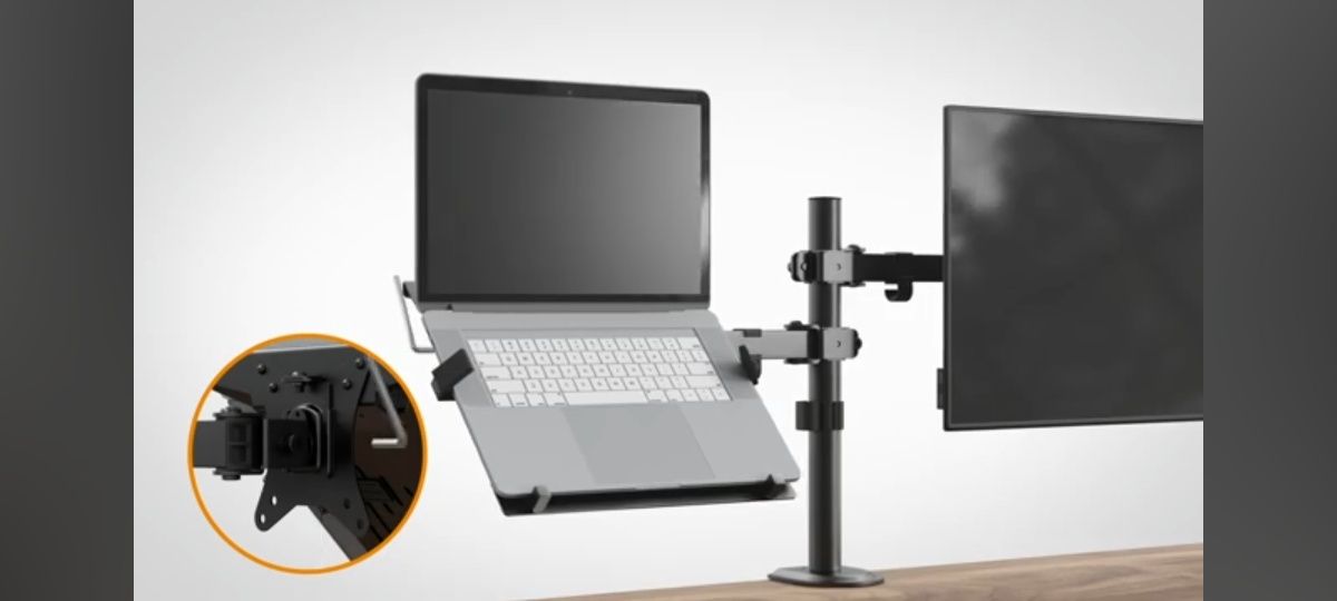Стойка комбинирана за монитор и лаптоп, notebook, USB hub dock, бюро
