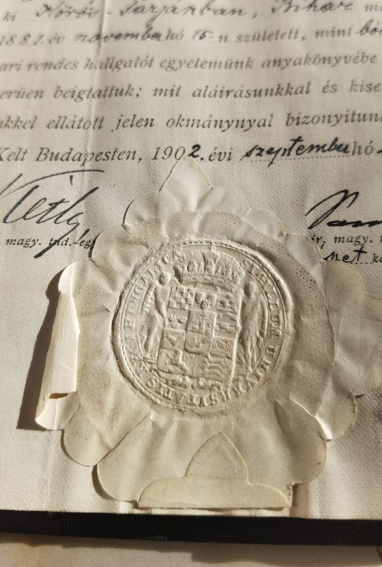 Diplomă de Licență Budapesta 1902