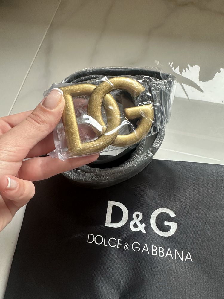 Колан Dolce and Gabbaна, черен, със златно