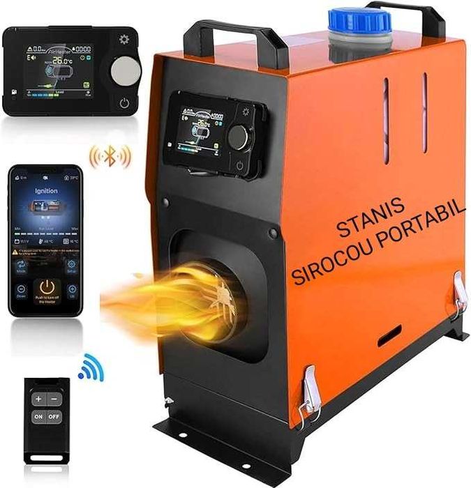 Webasto STANIS Sirocou 12V  8 kw + bluetooth auto portabil soba Vevor