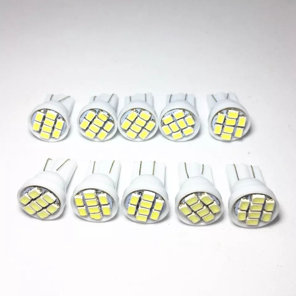 Bec led T10 / W5W / 194 8 leduri SMD 1206 Alb 6000K