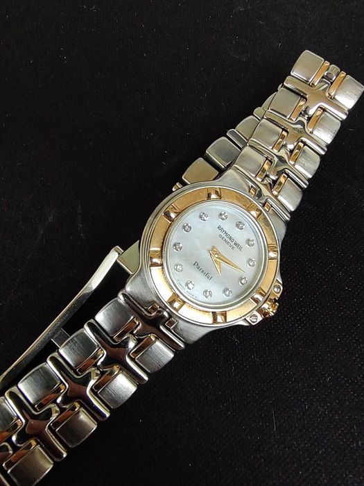 Швейцарски дамски часовник с диаманти/18к Raymond Weil Parsifal 9690