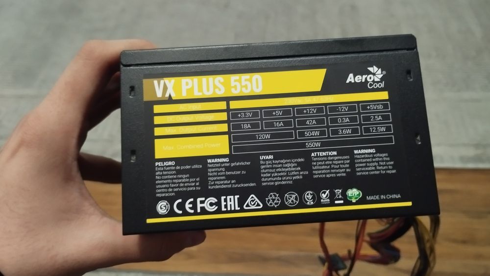 Блок питания vx plus 550w от аерокул
