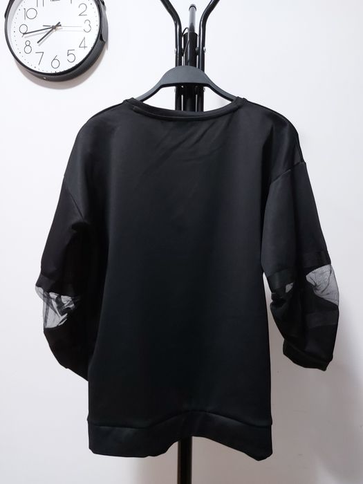 Pulover subțire cu mânecă 3/4 bpc Bonprix, culoare negru (M/L)